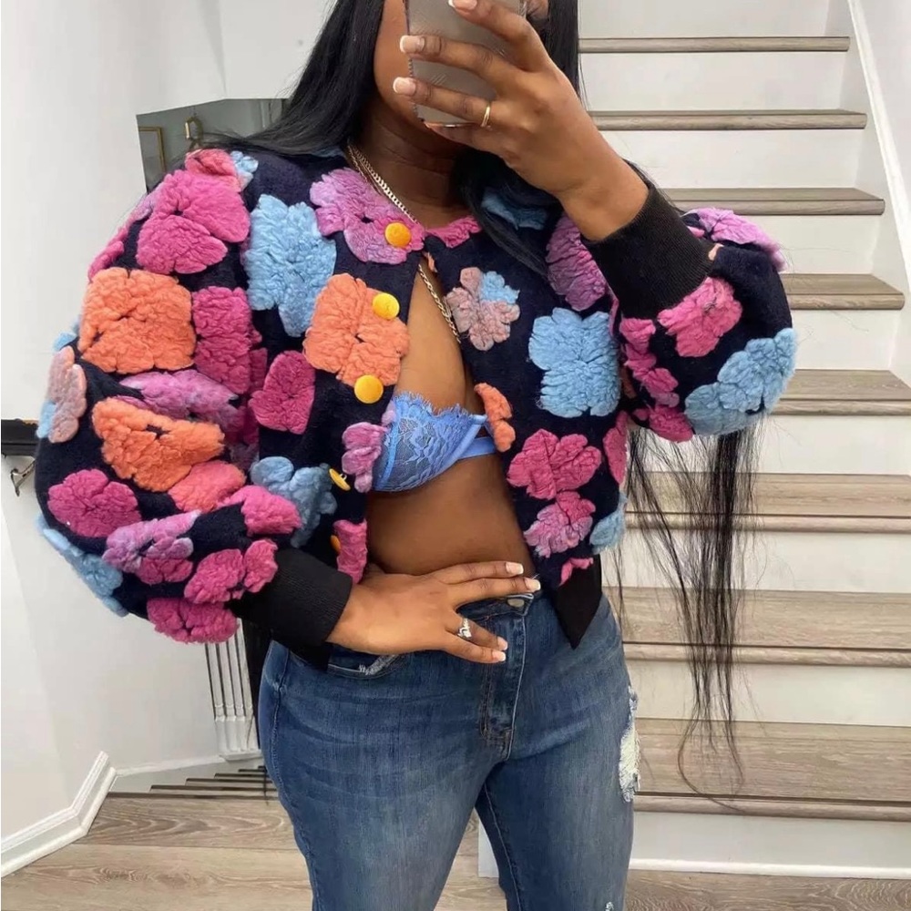 Flower bomber jacket - Picture 2 of 2